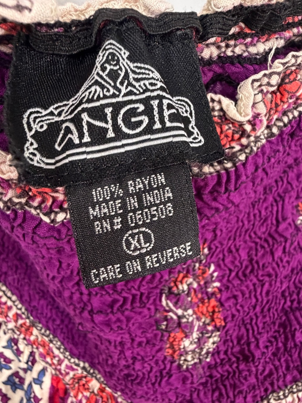 Angie Purple and Red Boho Maxi Skirt - Picture 5 of 16